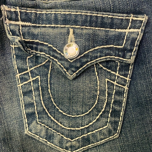 True Religion Blue Distressed Women's Jeans GUC 25 - Picture 9 of 10